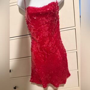 Red Sequin dress